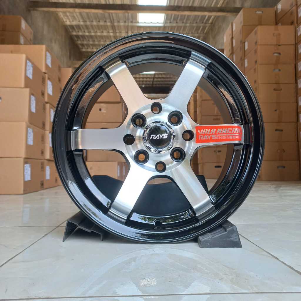 (HARGA 1 PCS) TE37 SL BARU R14 H4 dbl vcd 100/114 Lbr 6 ET 35