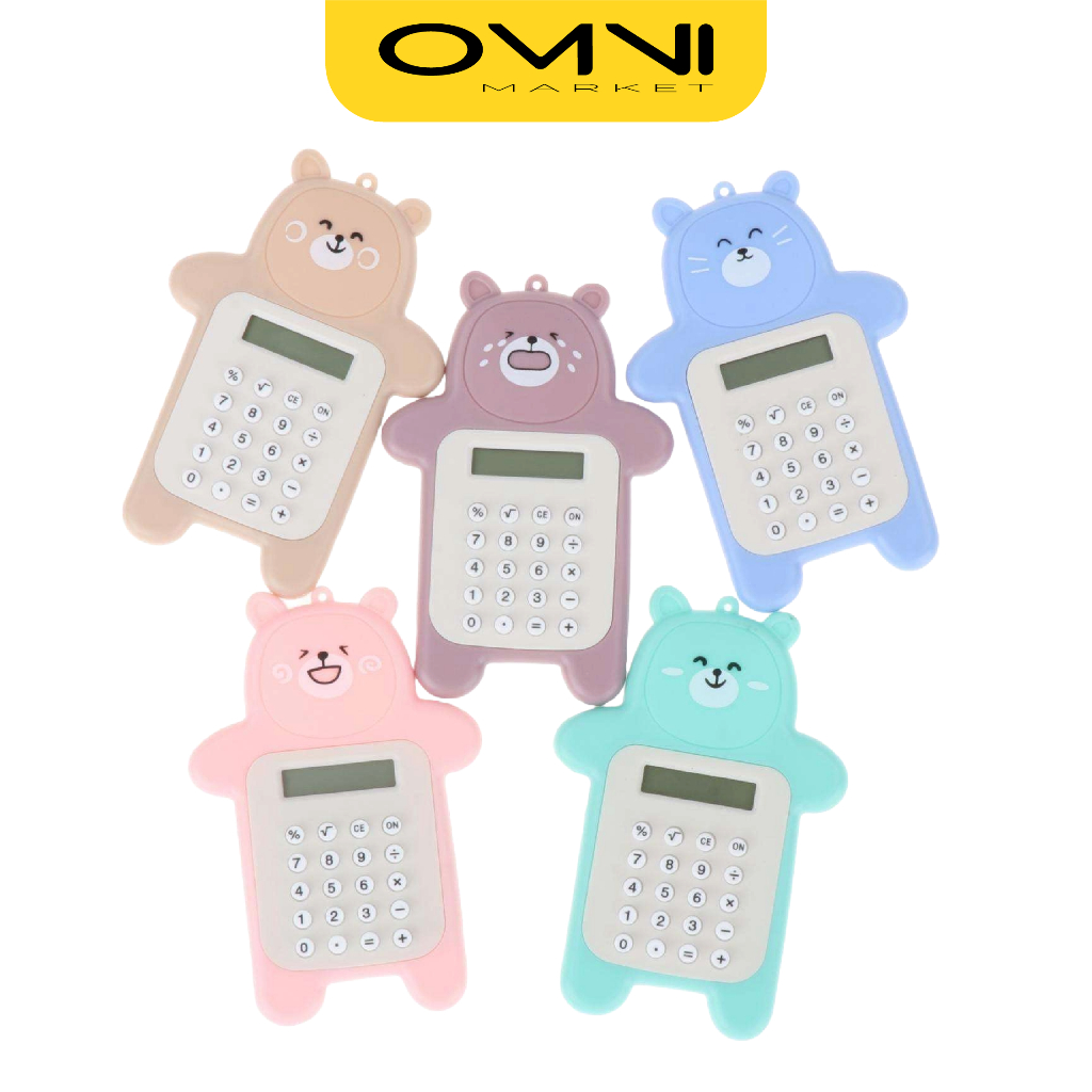 

Kalkulator Mini Cute Portable 8 Digit Motif Bear Tombol Karet ATK004