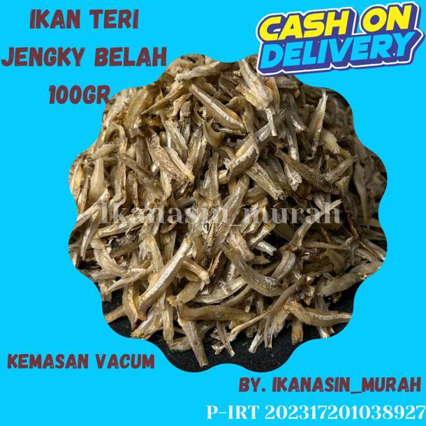 

IKAN TERI JENGKY BULAT / JENGKY BELAH 100GRAM / IKAN ASIN MURAH BISA COD