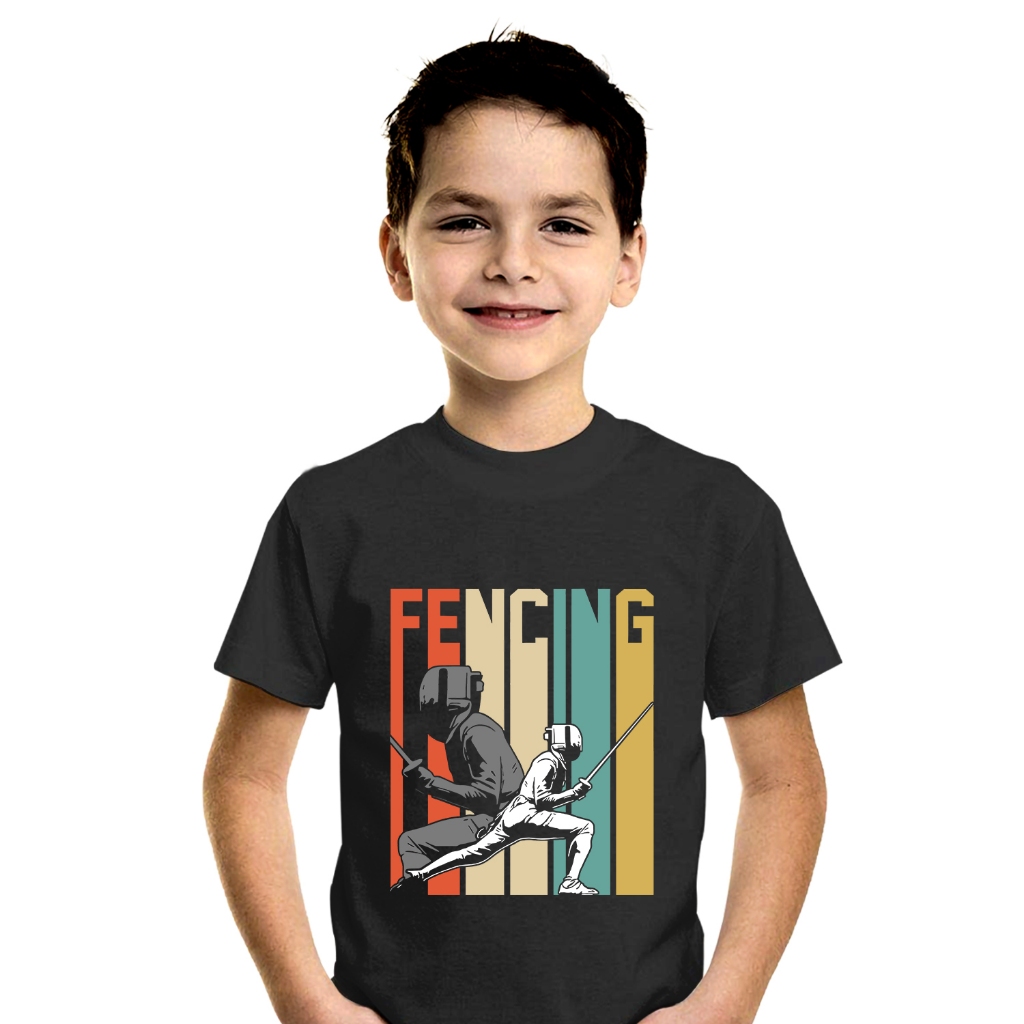 Kaos anak FENCING Tshirt kids baju distro cotton combed 30s UNISEX KAOS OLAHRAGA BELADIRI ANGGAR SPO