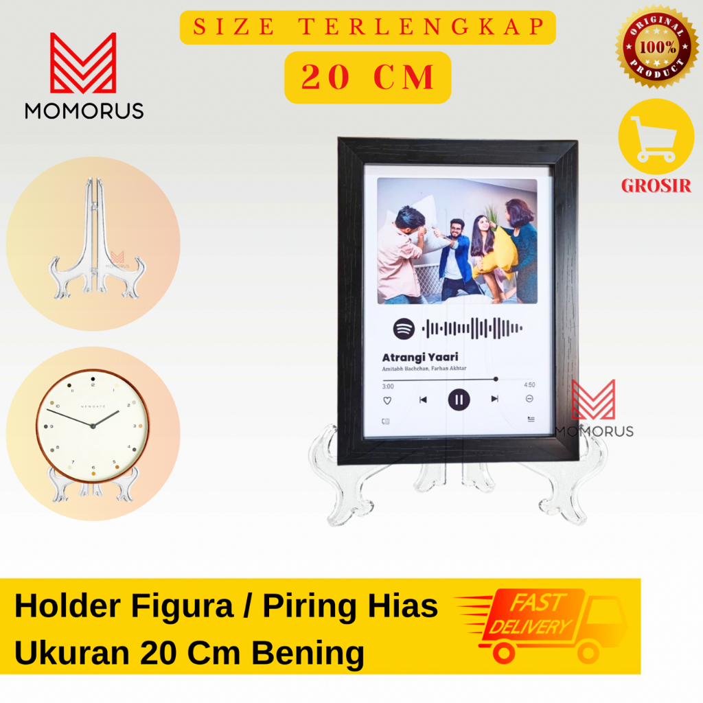 Stading Plate Foto Easel Stand Foto Kaki Piring 20 Cm Aesthetic Korea Jepang Kaki Pajangan 7 Inch Du