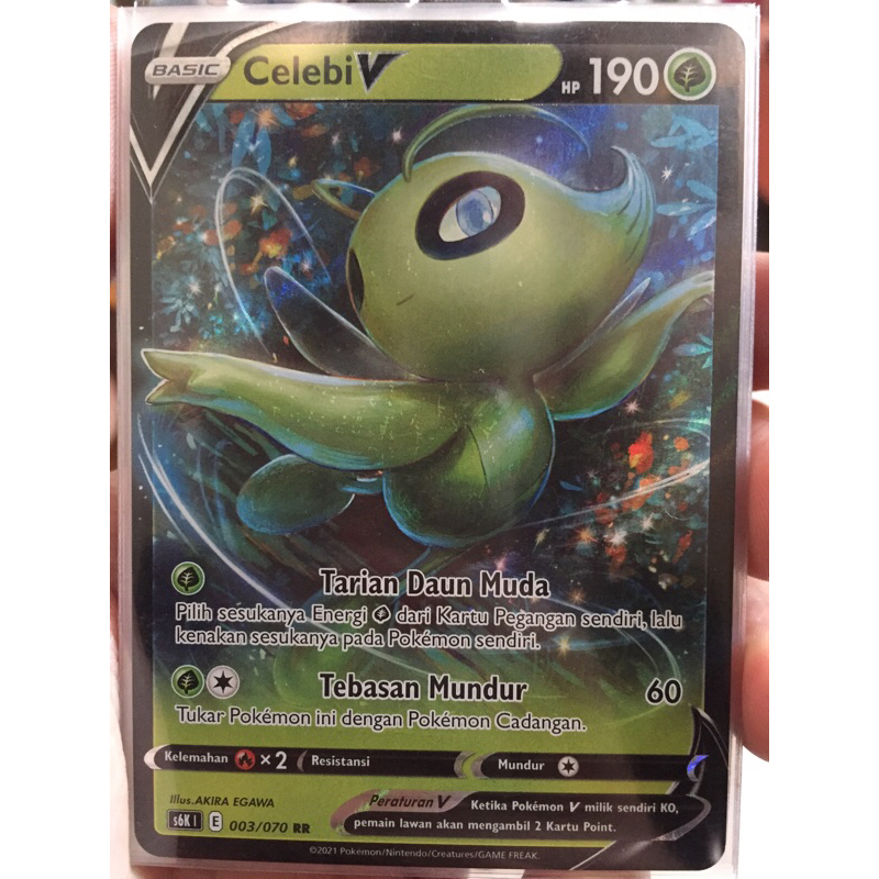 KARTU POKEMON CELEBI V RR INDONESIA HOLO