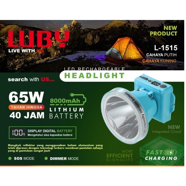 senter kepala Luby 65w L- 1515L / 1515K