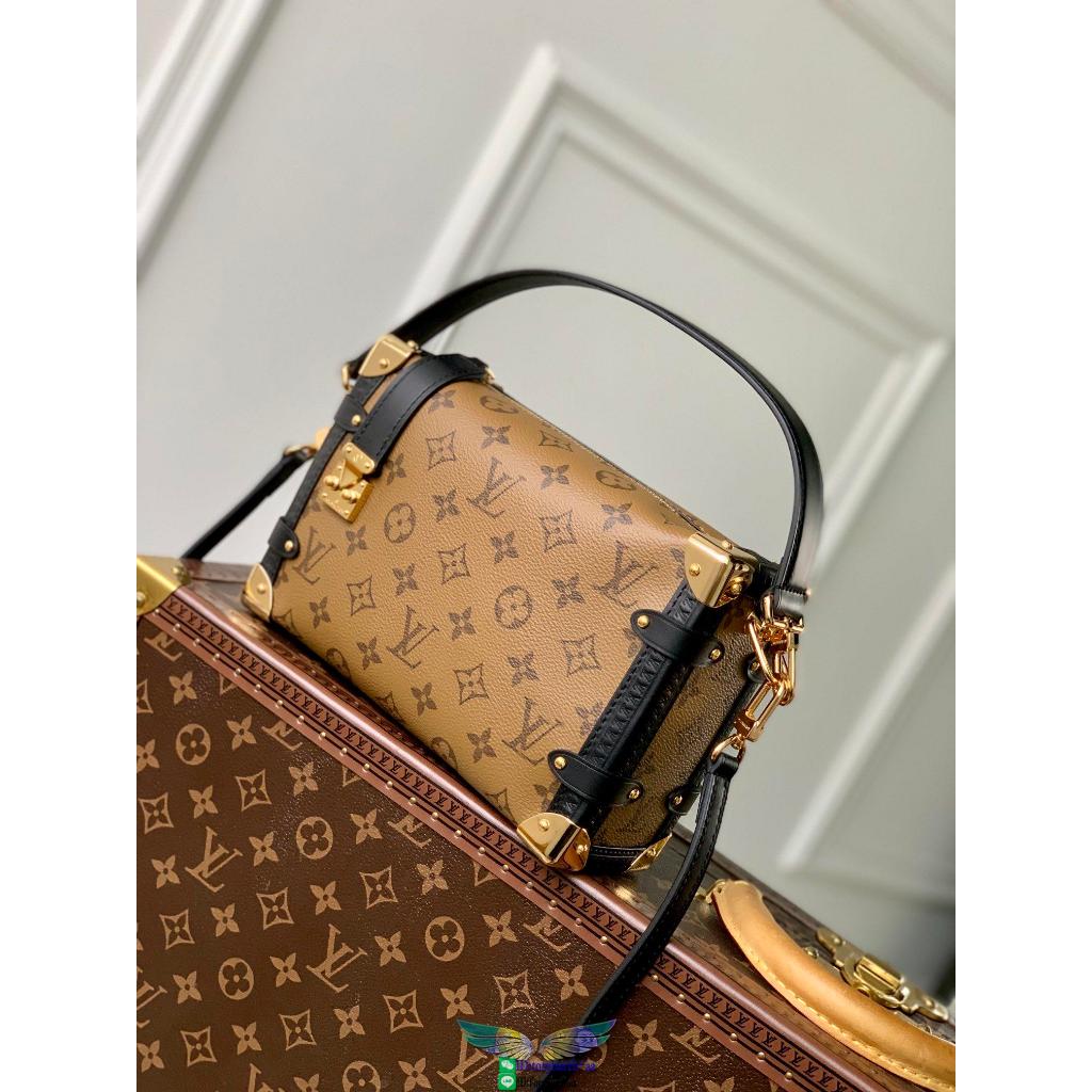 M46358 Louis Lv Side trunk PM handbag casual sling crossbody shoulder flap messenger