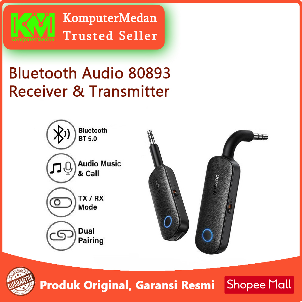 UGREEN Bluetooth Audio Receiver Transmitter Kabel Aux Mobil 80893