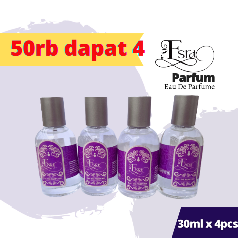 ESRA Parfum 1 Box isi 4 Parfum Premium - Scandal Black Opium Savage Raffi Ahmad