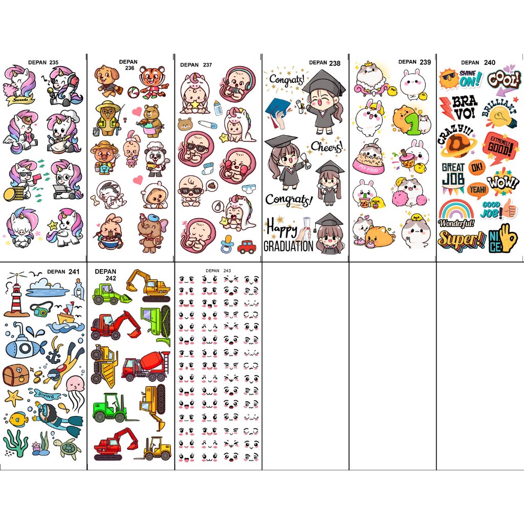 

Edible Stamp / Sticker Makanan 235-243