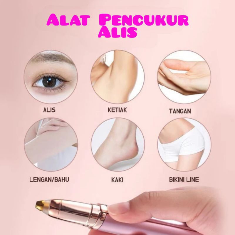 Alat Cukur Alis Elektrik/Pencukur Alis Eyebrow Timer/Alat cukur Alis