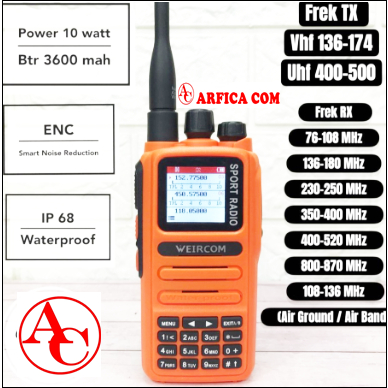 HT WEIRCOM WR88 PLUS 6BAND WEIRCOM SPORT 6 BAND 10 WATT WR 88 - ARMY