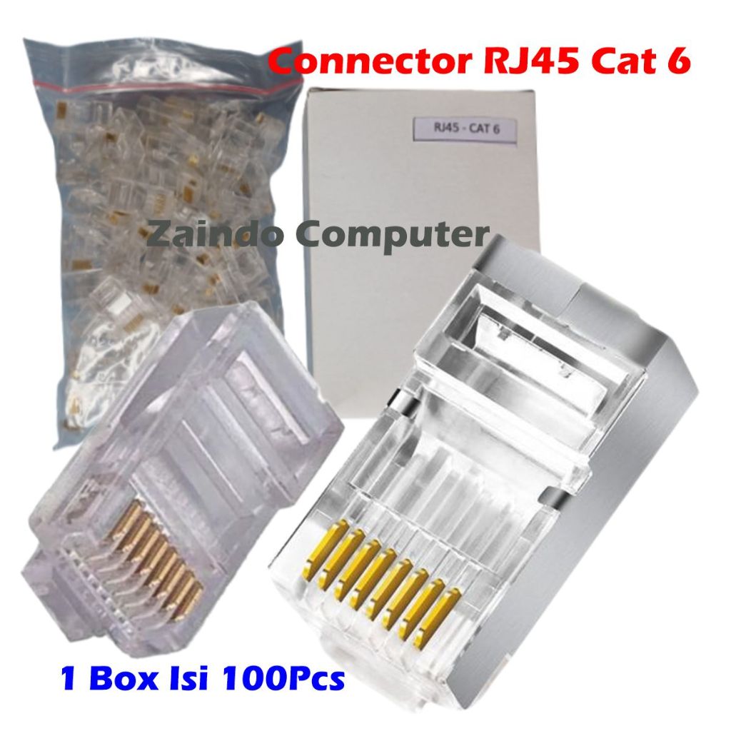 KONEKTOR RJ45 CAT 6 CONNECTOR CAT 6E RJ45 CAT 6 RJ 45 CAT 6E