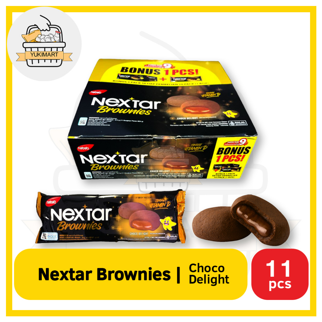 

Nextar Brownies Choco Delight isi 11pcs | Brownies Cokelat | Nabati Nextar Brownies