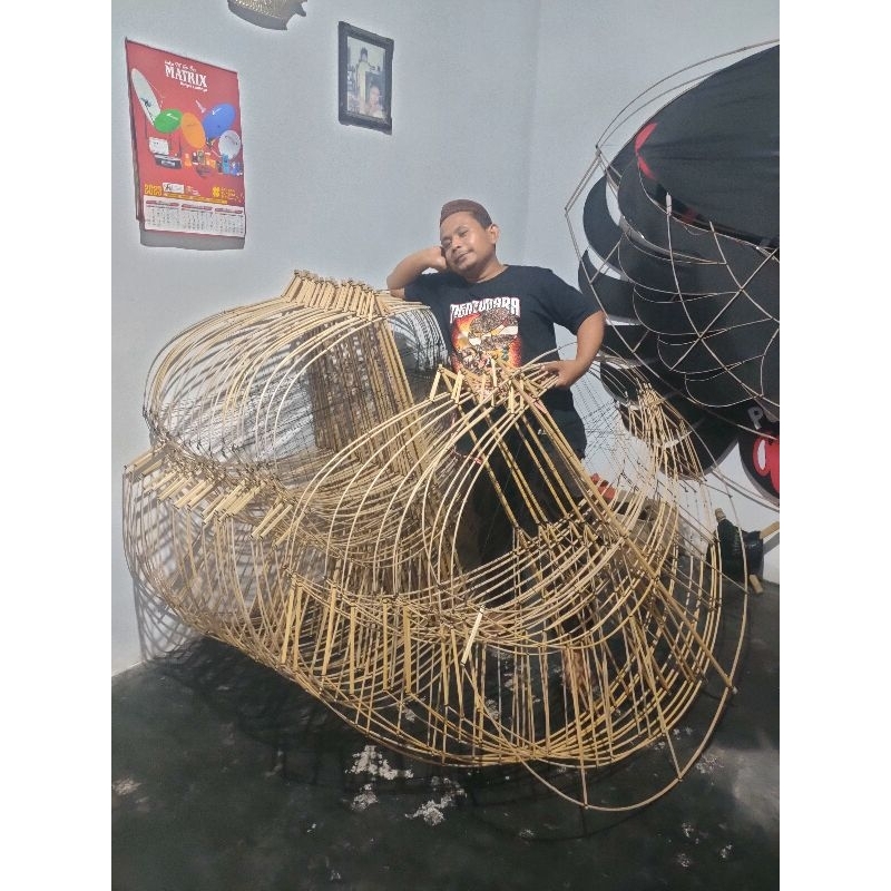 Kerangka Layangan Pegon Ludoyo 1,5 m dan Pegon ceper 1,5 m (tanpa Sendaren)