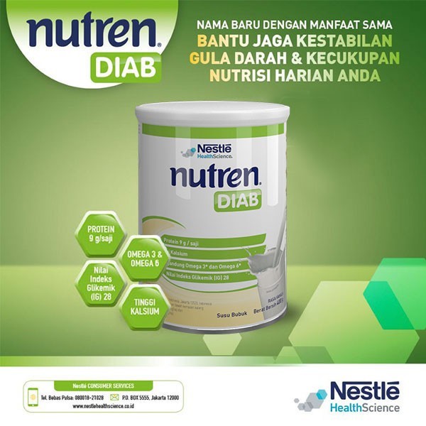 

Nutren Diab Vanilla 400Gr Kaleng Vanila 400 Gr 800