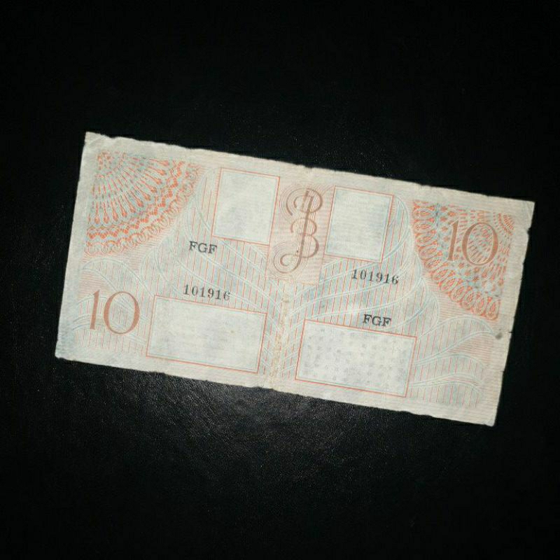 Uang Kuno Seri Federal Pecahan 10 Gulden Varian Hijau (Replacement) Rare