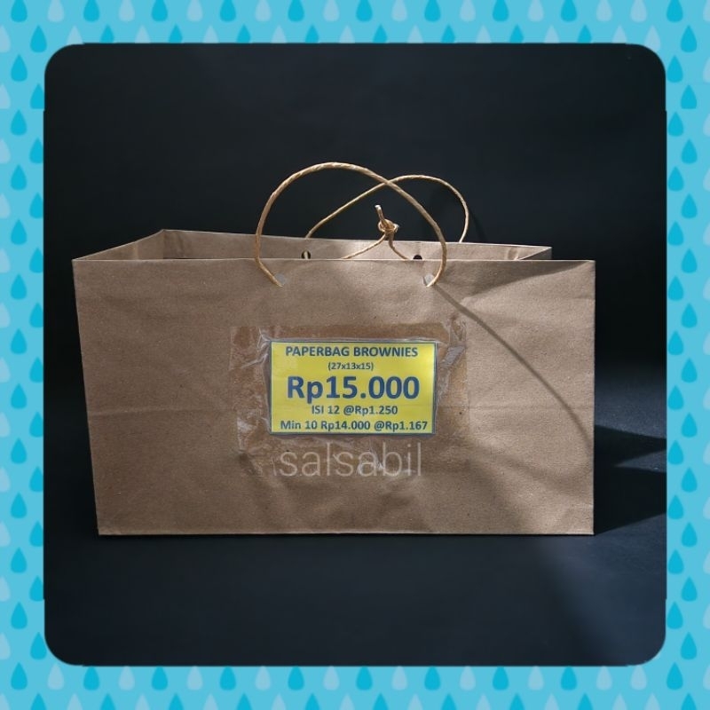 

Paperbag brownies 27x13x15 isi 12 buah