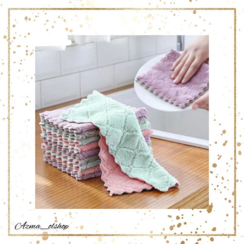 Lap Microfiber 25×25cm lap dapur/kompor menyerap