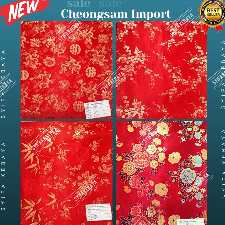TerbatasMm3M7 Bahan Cheongsam. Kain Cheongsam Satin Chongsam Congsam. Kain Imlek Cina Ceongsam Motif