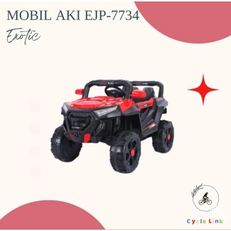 Mobil Mobilan Anak Exotic Jeep Offroad 7734 Mainan Kendaraan Aki Cas Remote Jip Off Road