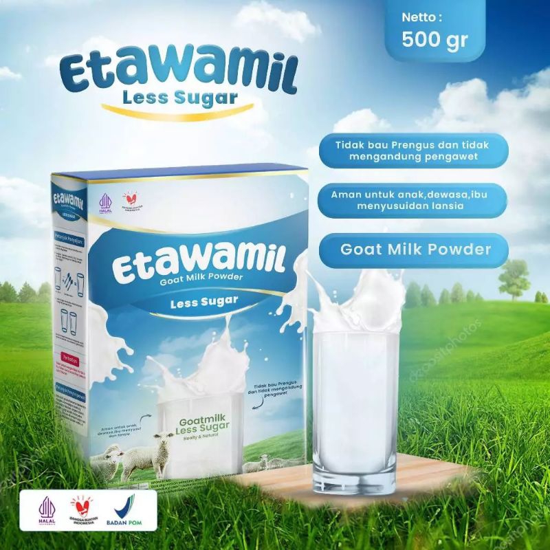 

SUSU ETAWAMIL NON SUGAR TANPA GULA susu kambing etawa bubuk - ORIGINAL 500GR