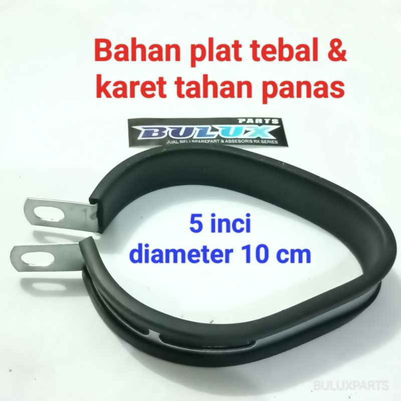 5" INCH KLEM KLEMAN GANTUNGAN SILENCER KNALPOT RACING OVAL