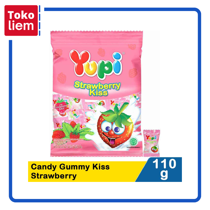 

Yupi Candy Gummy Kiss Strawberry 110G