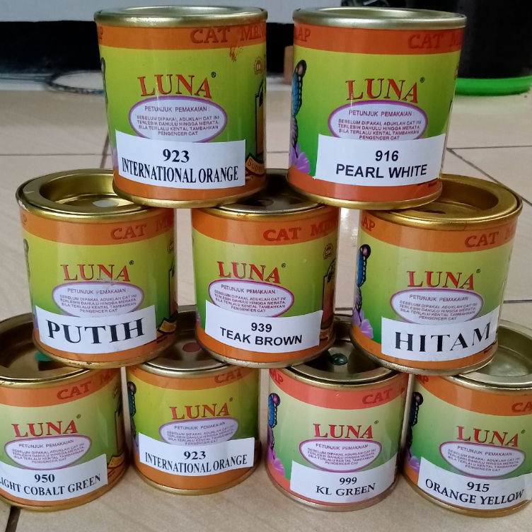 

Stok Banyak CAT BESI/CAT KAYU/CAT MINYAK KECIL/CAT SINTHETIK/CAT LUNA/UKURAN 100 ML