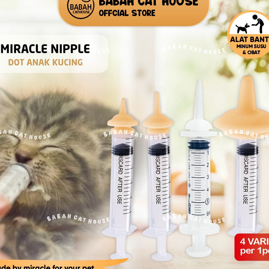 SCCD5987 【MEGA SALE】 MIRACLE NIPPLE Pentil Dot Susu Spet Anak Bayi Kucing Kecil Mini Niple Nipel Unt