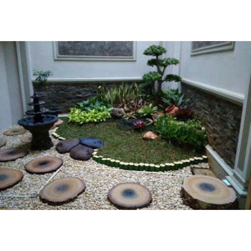 Jasa tukang taman kering - tukang pasang rumput