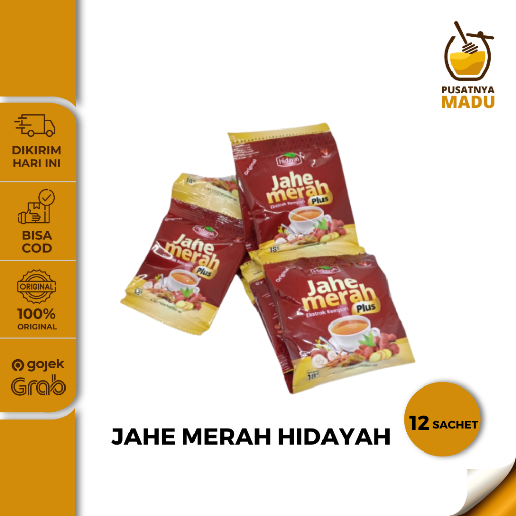 

Jahe Merah Hidayah Minuman Instan Serbuk Jahe Merah Isi 12 Sachet