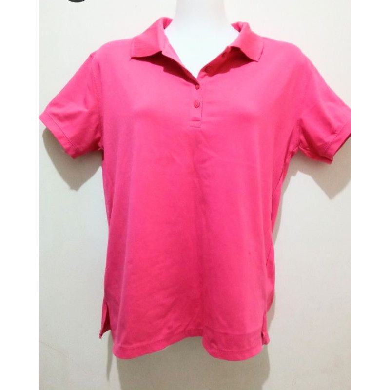 Preloved kemeja kaos...warna pink dan hijau..harga perpcs