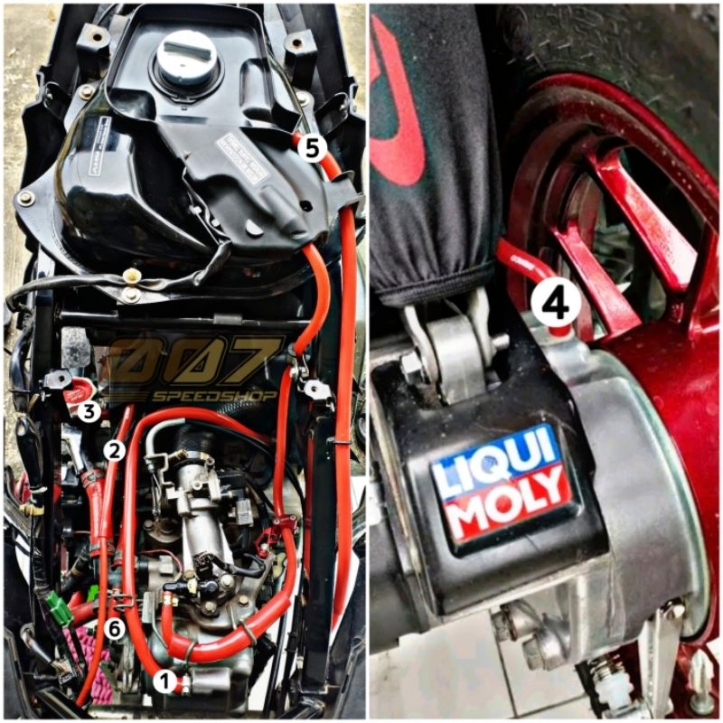 Selang Hawa & Selang Radiator Samco Sport Honda Vario 125-150 Series
