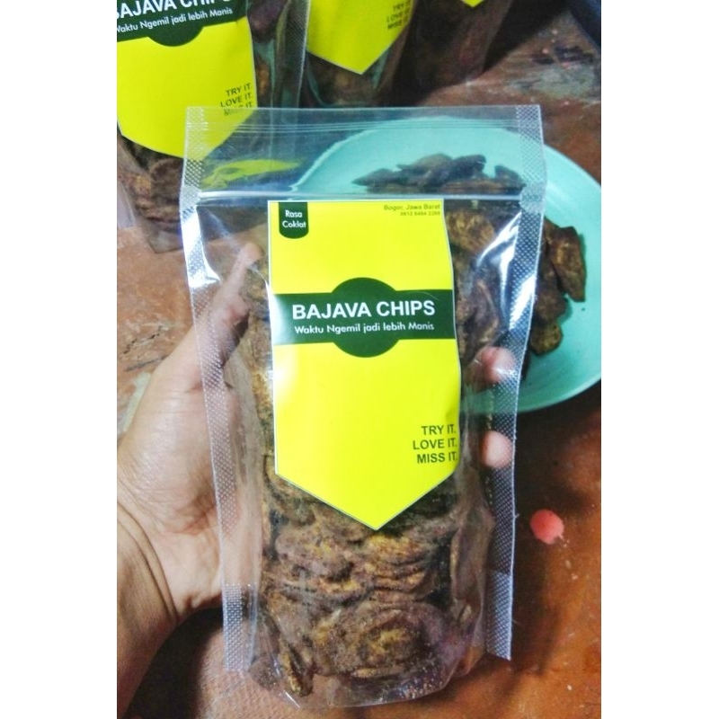 MURAH Keripik Pisang Coklat, Kripik Pisang Coklat Khas Lampung 132 gram, BAJAVA CHIPS