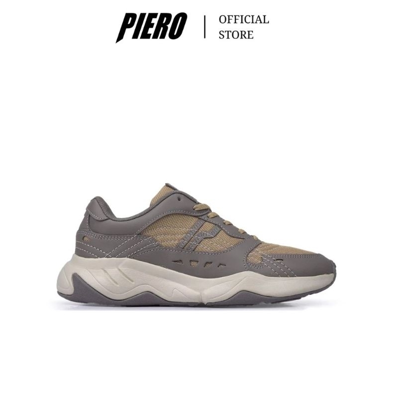 PIERO ERGO ST SASHIKO - Rock Grey/Sand/Ivori white - Sepatu Sneakers Original