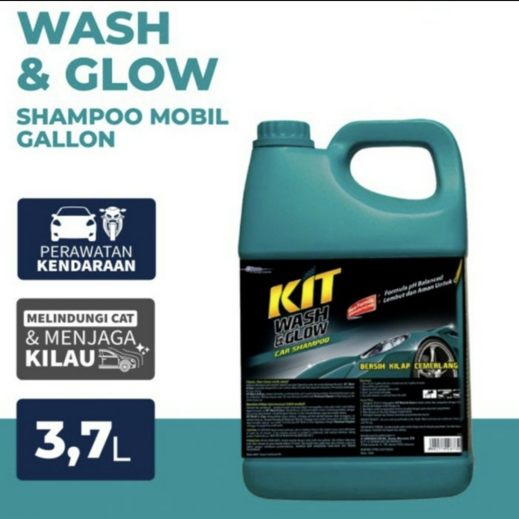 Kit Wash & Glow Car Shampoo Mobil - 3,7L Kit Wash And Glow 3700ml