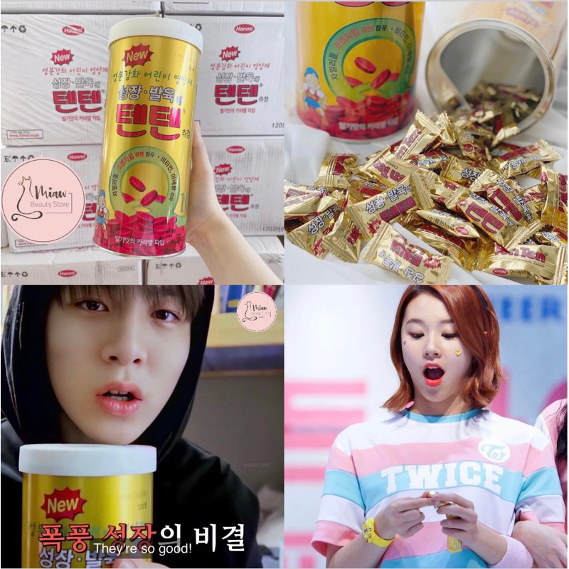 TENTEN Vitamin peninggi badan isi 120 tablet original korea / ten ten growth vit chewable tablet sup