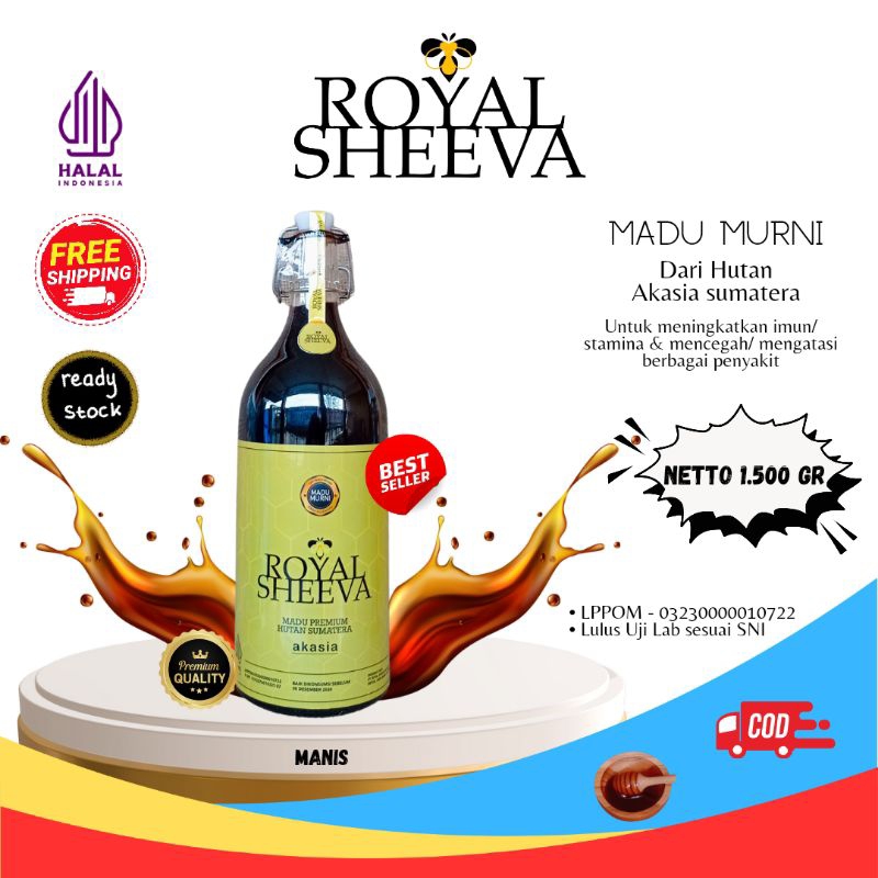 

madu murni royal sheeva madu premium hutan sumtera halal mui lulus uji lab 1.500 gr jumbo
