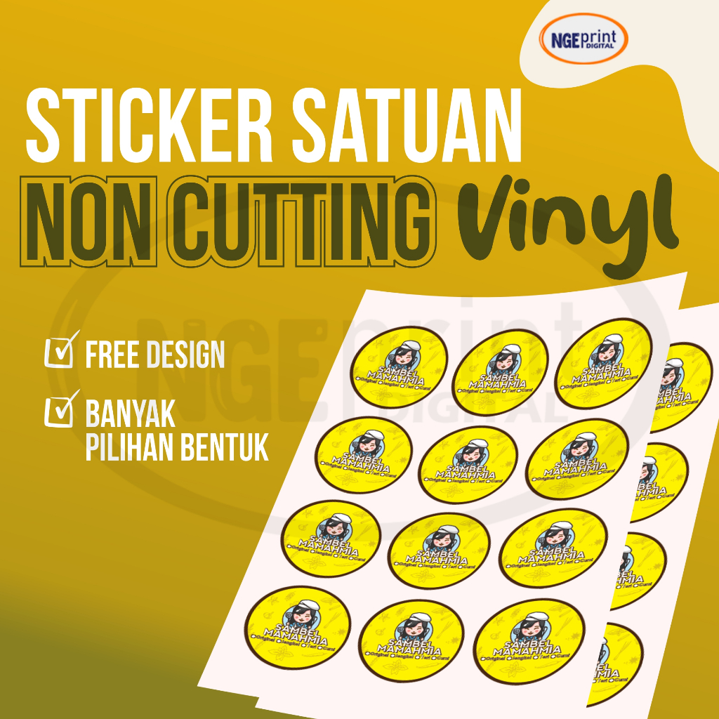 

[TANPA MIN. ORDER] Cetak Stiker Vinyl [ANTI AIR] Label Makanan Custom [TANPA CUTTING] / Cetak Stiker Murah Label Makanan Minuman Vinyl / Stiker Label Vinyl Kemasan Makanan & Minuman A3+ Murah / Sticker Label Makanan Murah Anti Air