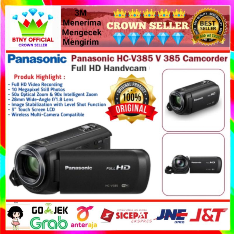 Handycam PANASONIC HC-V385 Camcorder Panasonic V385 wifi