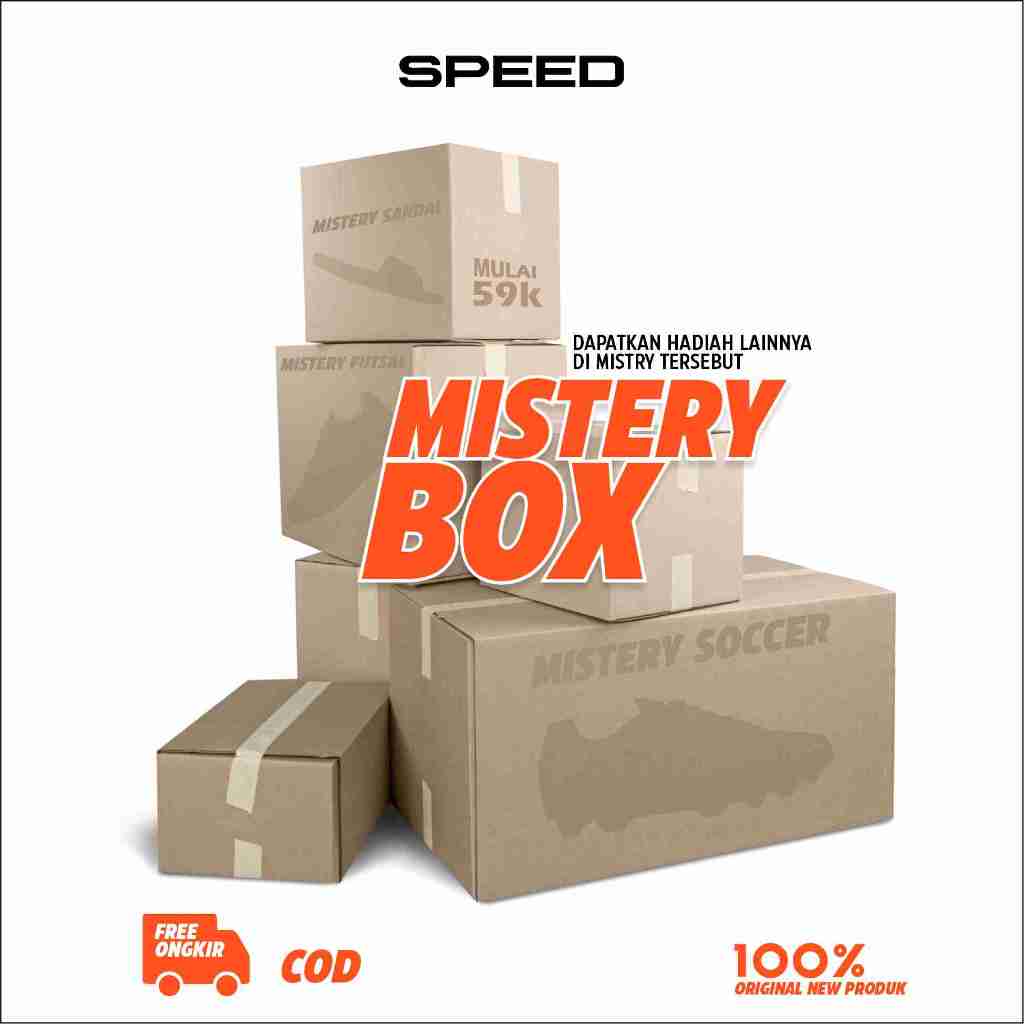 SPEED - MISTERY BOX sepatu futsal bola dan sandal Oiginal