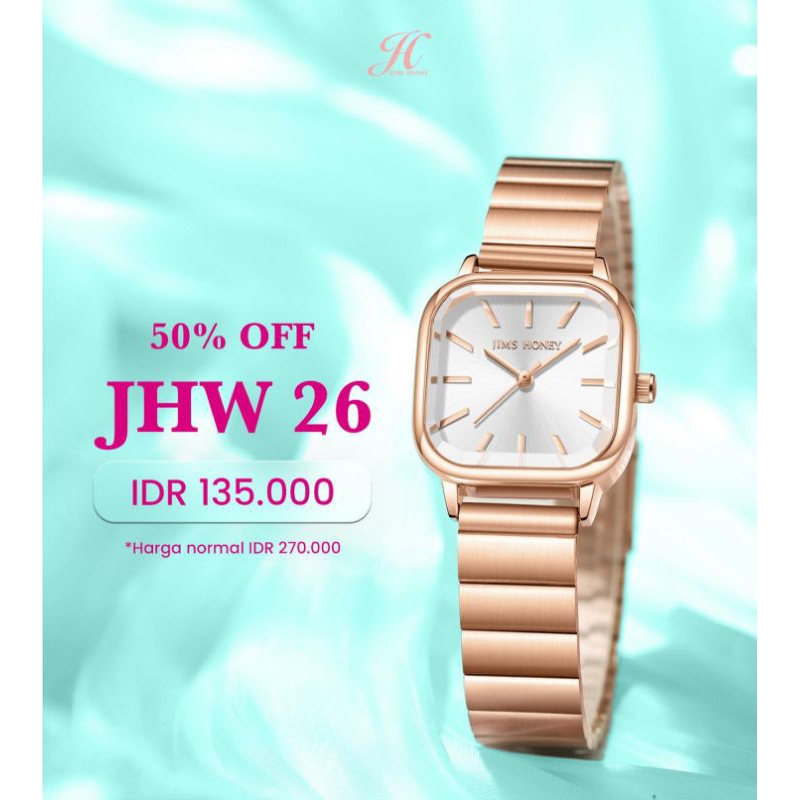 Jims Honey - JHW 26 Jam Tangan Wanita Rantai JHW 26 Jims Honey Free Box + Baterai