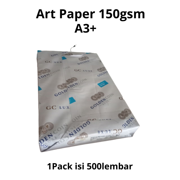 

Kertas Digital Printing 150gsm ART PAPER A3+ (325*485mm) 1pack isi 500lembar (RIM)