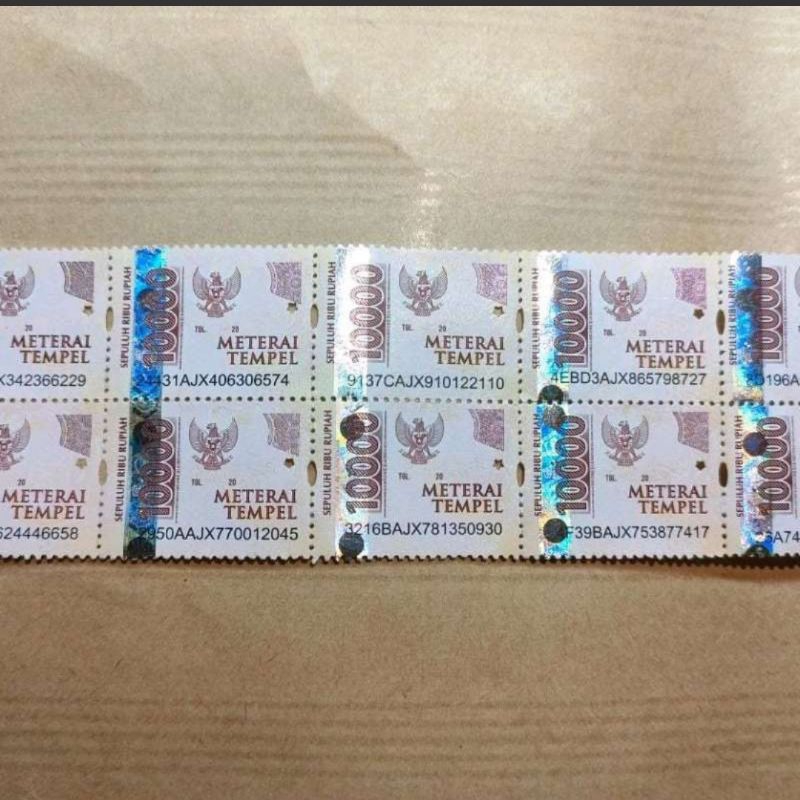 

materai 10000 asli 100%