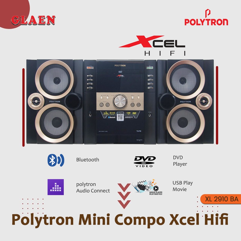 Mini Compo Polytron Xcel  Hifi XL 2910 | Speaker Compo Bluetooth