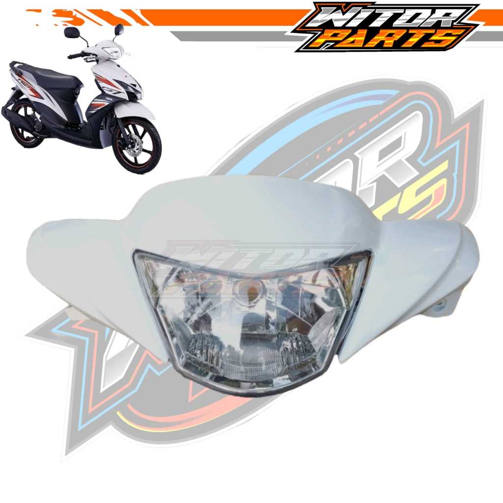 Batok Kepala Depan Mio GT + Reflektor Lampu Depan Putih / Batok Kepala Depan + Reflektor Mio GT Warn