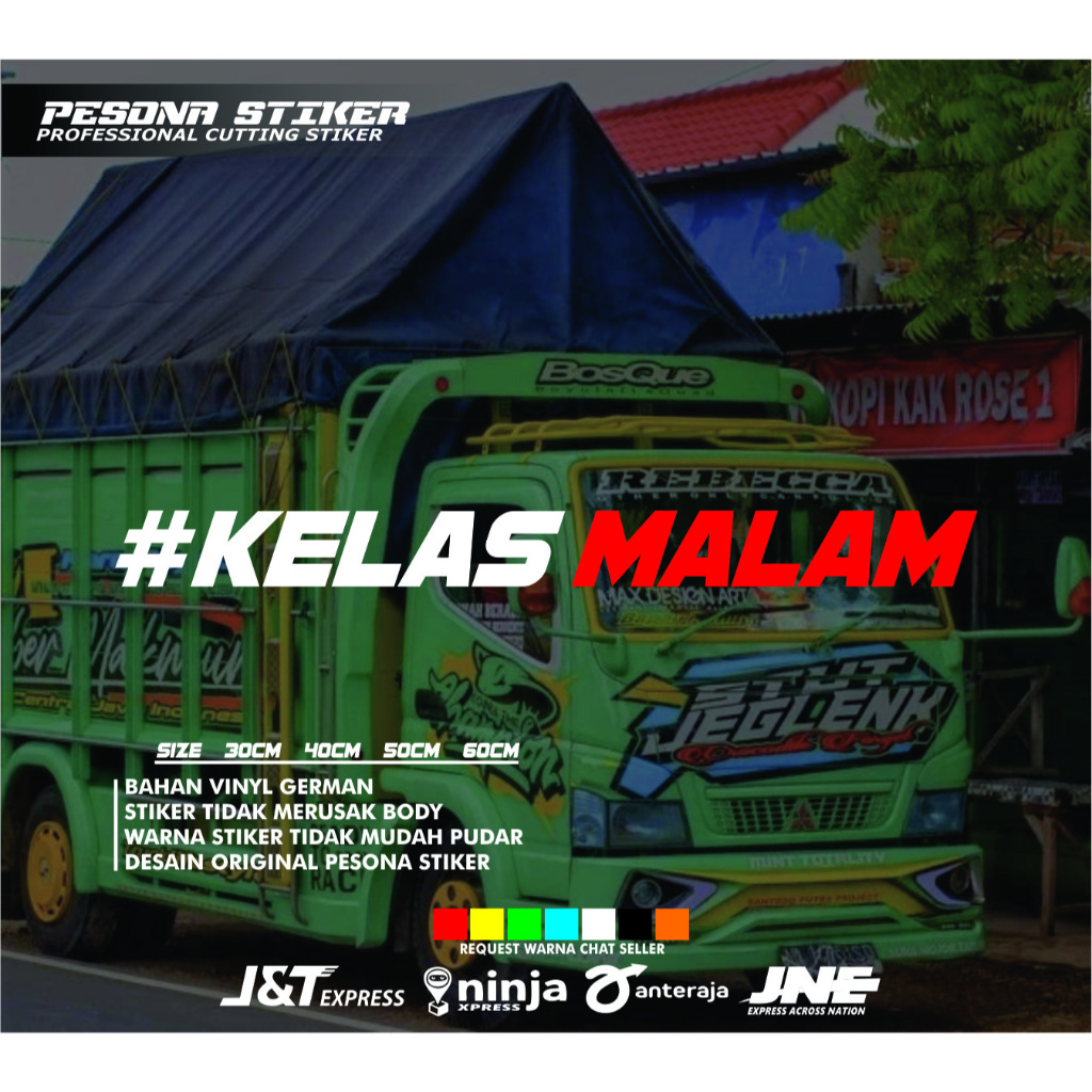 Stiker kaca samping depan truk pick up stiker cutting kelas malam stiker variasi kaca mobil truk pic