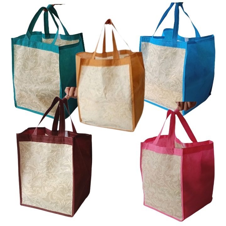 

Goodie Bag Tas Spunbond Embos Tas Hajatan Tas Kotak Nasi 24x24x30Cm