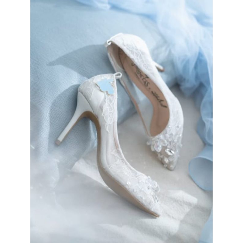 READY STOCK ITTAHERL CINDERELLA WEDDING SHOES SIZE 38 HEELS 90MM/9CM