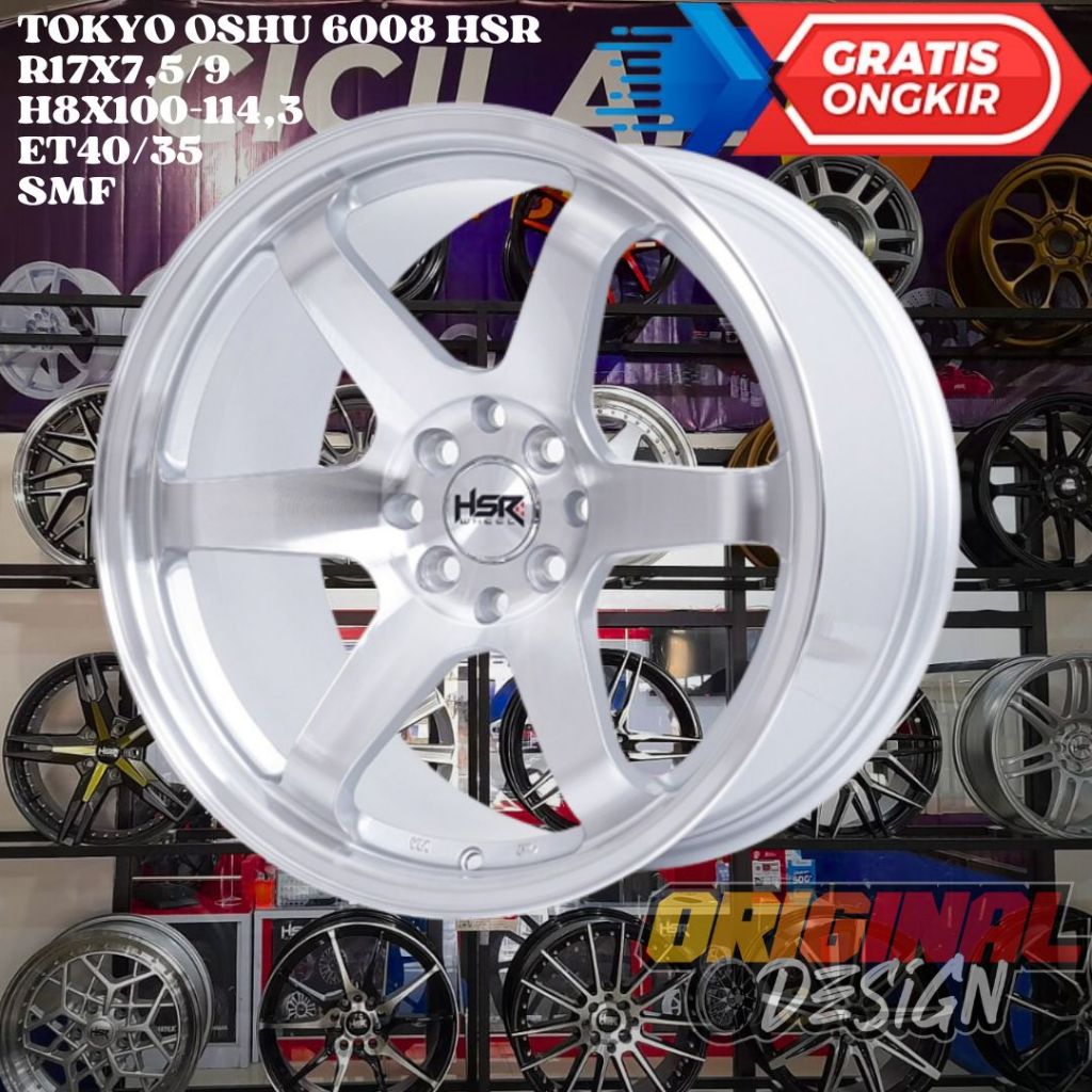 Velg Mobil Ring 17 Te 37 HSR TOKYO R17 LEBAR 7,5/9 BAUT 4 ET40/35 SMF