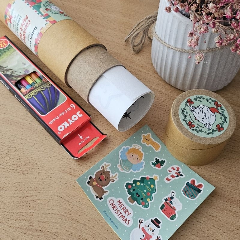

Coloring Paper Roll Kertas Mewarnai Roll Tube Hamper Natal Anak / Christmas Gift
