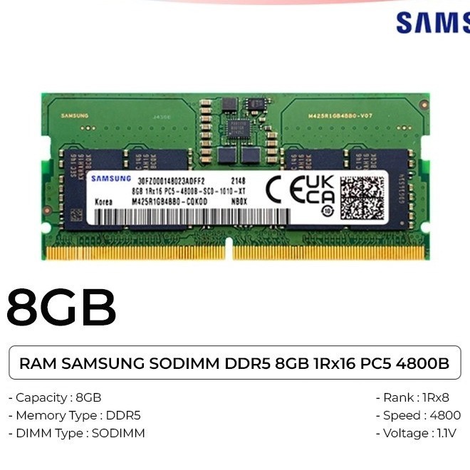 SAMSUNG 4GB/8GB DDR5/DDR4/DDR3 SODIM - RAM SODIM LAPTOP